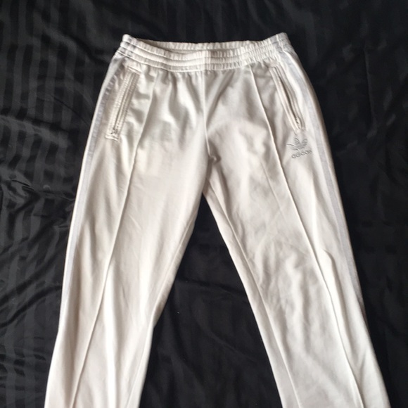 silver adidas pants